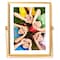 Fabulaxe Modern Metal Floating Tabletop Photo Picture Frame with Glass Cover and Easel Stand, Gold 4 x 6 QI004066.GD.M - alternate 3